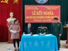 Kết nghĩa giữa Ban CHQS huyện và Trường THCS xã Bình Lư